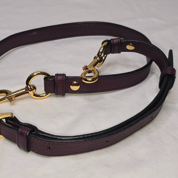 Marc Jacobs Purple Pebble Grain Leather Adjustable REPLACEMENT STRAP ONLY - Picture 2 of 5